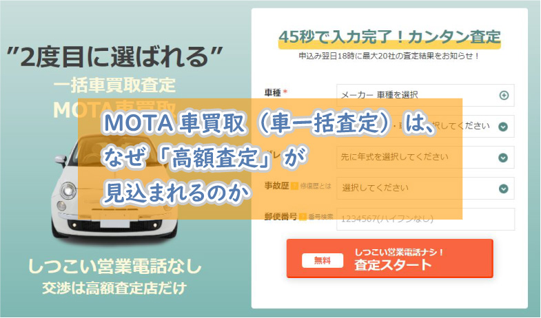 MOTAの車一括査定